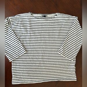 J. CREW Striped Black and White  Top size XS